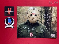 CJ C.J. Graham signed Friday the 13th 8x10 photo Jason Voorhees Beckett COA