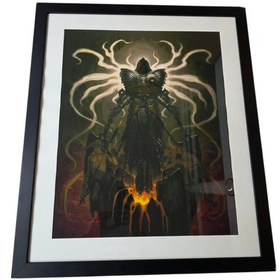 Diablo IV Gerahmtes Wandbild Inarius in Ketten Druck 66x56cm Offizielle Blizzard Ausrüstung
