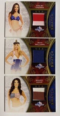 SHELBY CHESNES, BETH WILLIAMS, BRANDY GRACE : 17' Benchwarmer USA = SWATCH Cards