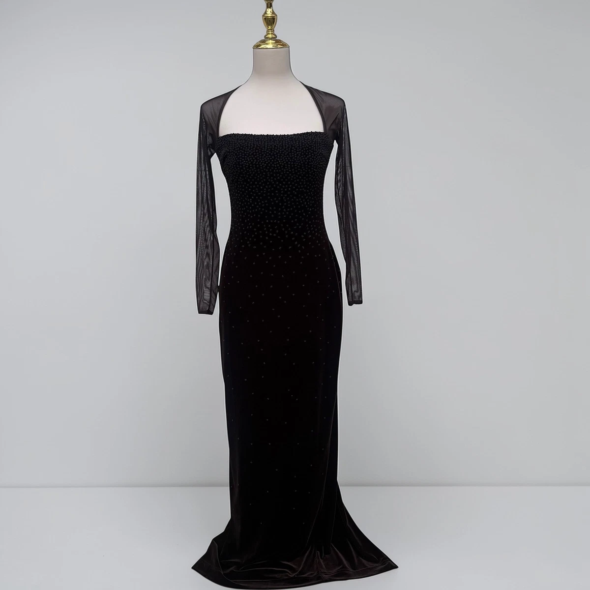 Party/Cocktail Long Sleeve Velvet Maxi Dresses for Women for sale | eBay