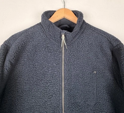 Vuori Idyllwild Sherpa Jacket Men's Size Large Navy Blue Full Zip Logo  image 3