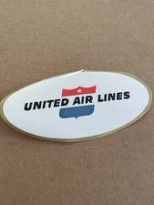 United Airlines Luggage Label Vintage Unused Old Livery