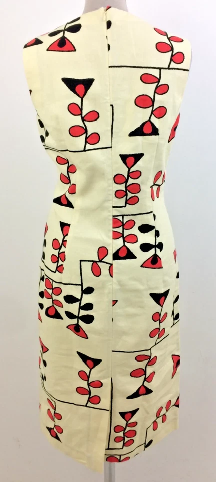 Marni Women's Dress Size M (Italian 42) Ecru Floral Sleeveless Midi New F1 - Image 4 of 4