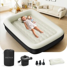 Inflatable Toddler Travel Bed - Toddler Blow Up Mattress with Safety Sides - ...
