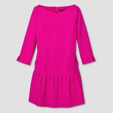 Victoria Beckham For Target Womens Jacquard Drop Waist Dress Plus Size 2X Pink