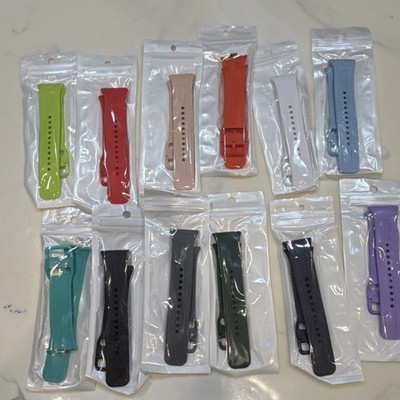Unisex Multicolor Silicone Wristwatch Band Replacement Straps