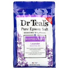 Pure Epsom Salt Soaking Solution, Lavender, 3 lbs 1.36 kg 
