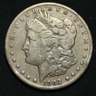 1902-S Silver Morgan Dollar San Francisco Mint Very Good Condition Cleaned