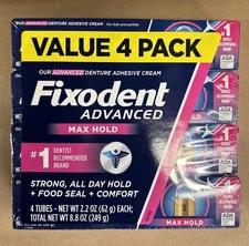 Fixodent Advanced Max Hold Denture Adhesive (2.2 oz., 4 pk.)