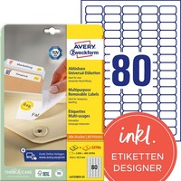 Avery Zweckform Etiketten L4732REV-25 Weiß 35,6 X 16,9 Mm, 30 Blatt