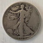 1929‑D 50c Walking Liberty VG Half Dollar 90% silver KM 142 circulated U.S. coin