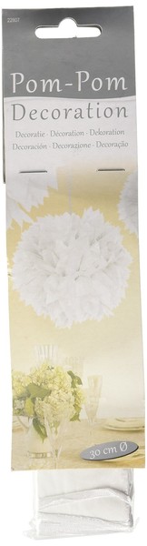 Folat Cheerleader Pompon 30 Cm – Weiß (Us Import)-image