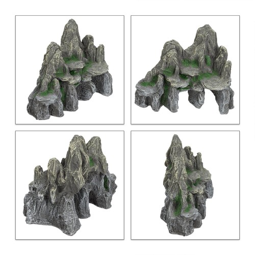 Aquarium deko Terrarium Stein 970 g 21 cm Aquarium Höhle Deko Fels ungiftig - Bild 6 von 8