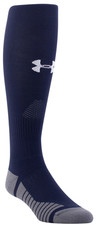 Under Armour, UA Standard Soccer OTC Socks, Midnight Navy/Graphite Size 8.5-13