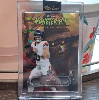 Wild Card 2024 Haunted Hits Monster Hit Monster Hunt Bo Nix MHS-BN 1/1