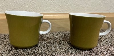 Style House Durastone ''Green Brier'' Mugs Cup Set Coffee Tea Set Lot