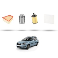 Hoffcar Wartungsset - 4 Filter FüR Skoda Roomster 1.4 Tdi 51KW Ab 2006