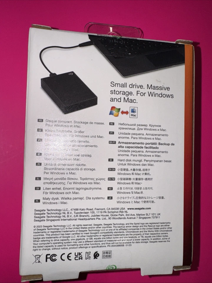 *NEW*Seagate One Touch STHP4000400 4TB 2.5" USB 3.0 Portable External Hard Drive - Image 2 of 4