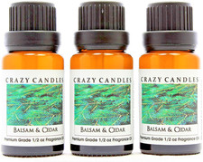 3 Balsam  Cedar 1/2oz Premium Grade Scented Fragrance Oil Crazy Candles