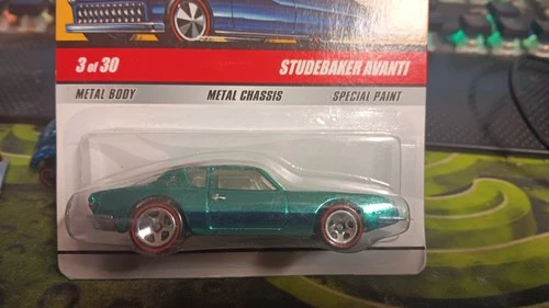 2009 Hot Wheels Classics Series 5 3/30 STUDEBAKER AVANTI Aqua w/Redline 5 Spoke