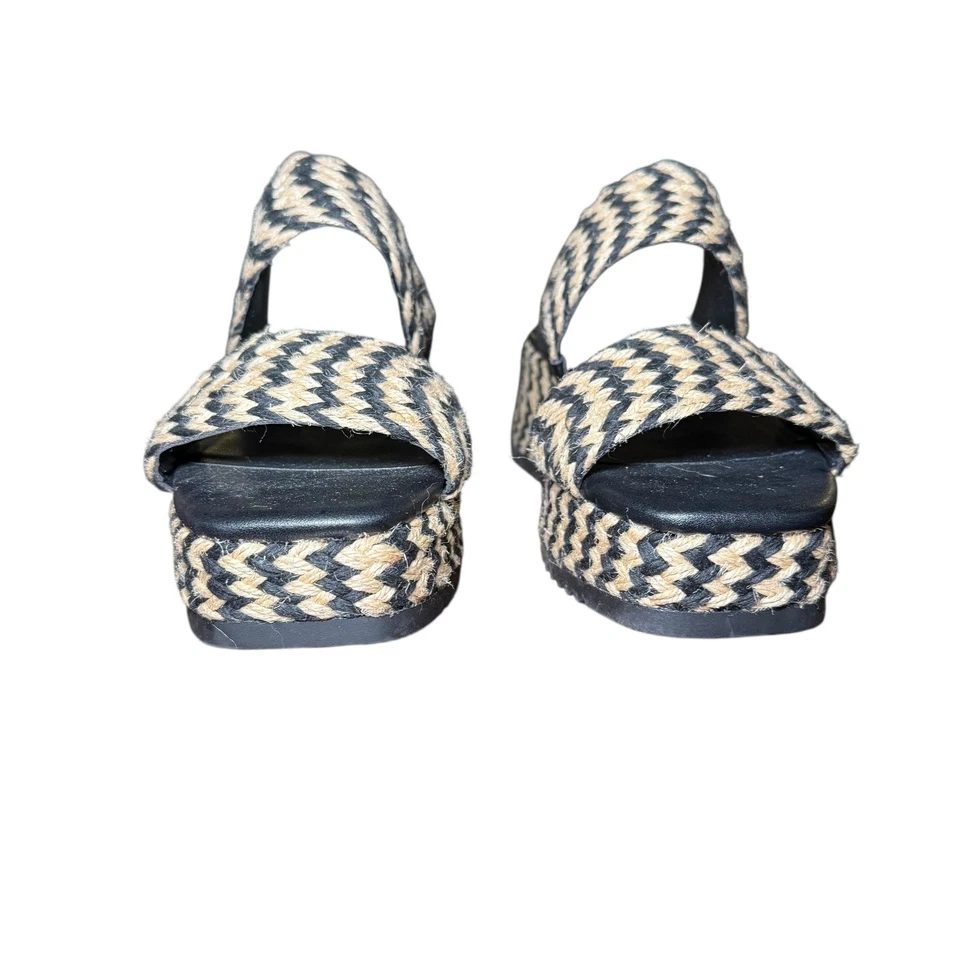 Sandalias alpargata plataforma en zigzag SONOMA elegantes cómodas playa verano 6,5 Foto 4 de 4