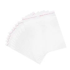 100Pcs Clear Cello Bags 6-1/2"x6-1/2" Plastic Self Sealing OPP Treat Bag Clear