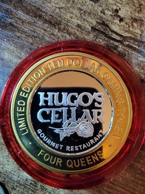 FOUR QUEENS $10 RED Cap .999 Silver Strike HUGO CELLAR Release