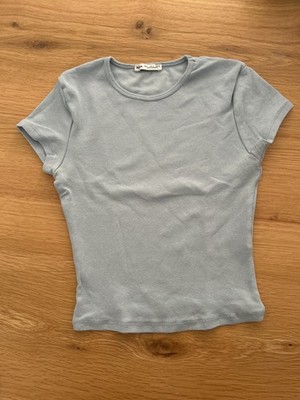 Oberteil Damen Bershka, Gr. S hellblau gebraucht - gut