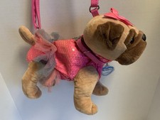 Poochie  Co Dog Purse Pink Sequins Rainbow Tutu Outfit French Bulldog Pug