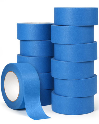 Painter'S Tape 12 Rolls (Totaling 660 Yards) 1.88 Inches X 55 Yards Blue Masking