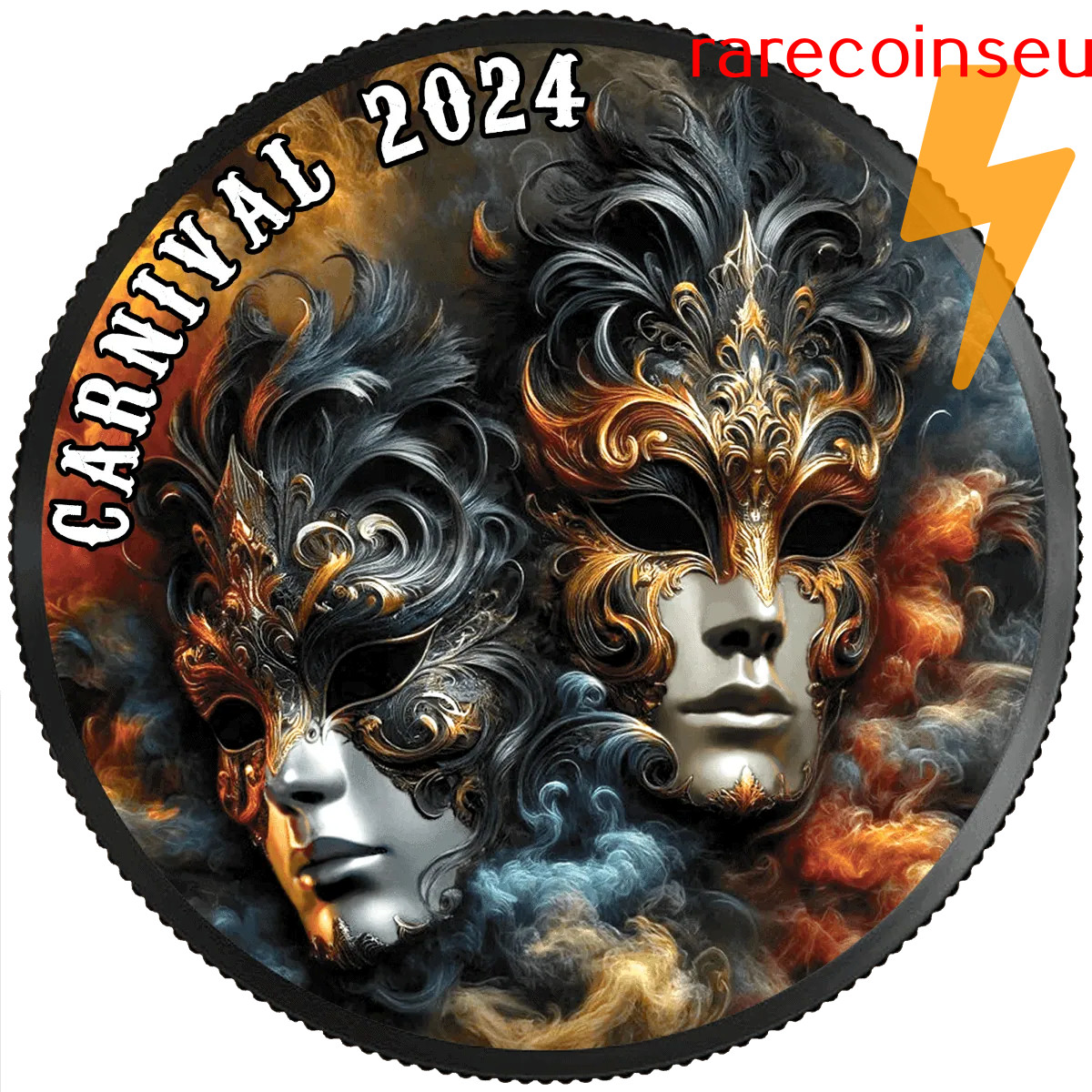 CARNIVAL Maple Leaf coloured and Black ruthenium 1 oz Silberc.  Canada 2025