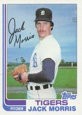 1982 Topps - Jack Morris  Pitcher. Tigers.  #450