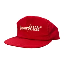 VINTAGE PowerBilt Hat Cap Snap Back Embroidered Golf Mens One Size 90s