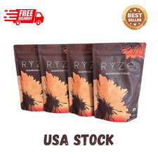 4 Pack Ryze Organic Mushroom Coffee -Free Shipping-30 servings per pack-New 2026