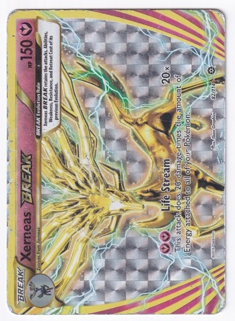 Pokemon TCG Xerneas BREAK 82/114 BREAK Rare Steam Siege Holo DMG
