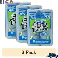 3 Pack Disposable Blue Shop Towels 2 Rolls 55 Sheets Ideal Heavy Duty Cleaning