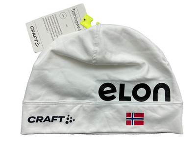 CRAFT Norway Ski Team Beanie Hat White Elon Sponsor Cross Country Nordic O/S