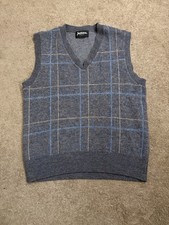 Vintage Made In USA Jantzen Plaid Knit Sweater Vest Mens Large Grandpa Core