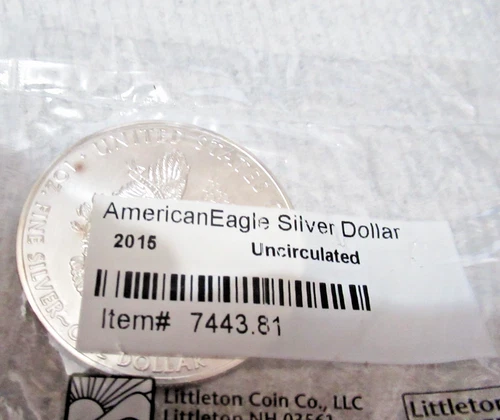 American Eagle Silver Dollar 2015 Uncirculated Graded by Littleton Coin Company