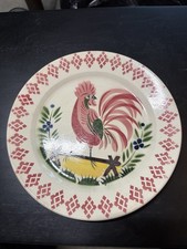 EARLY STICK SPATTER ROOSTER PLATE NIMY BELGIUM