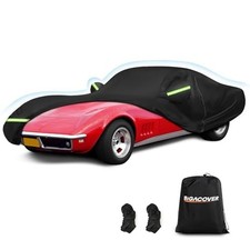 for C3 Corvette Car Cover Waterproof, Sun Heat Protection Outdoor Black