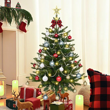 3FT Small Christmas Tree with Lights, Artificial Table Top Christmas Tree with 5