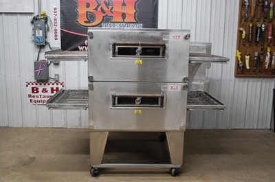 XLT X3G-3240 Natural Gas Double Stack Deck 32'' Conveyor Pizza Oven