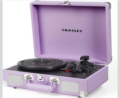 New Crosley Vintage 3-Speed Bluetooth In/Out Suitcase Vinyl Record Player...
