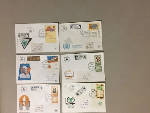 Six '50 Israel registered fdc