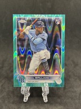 2022 Topps Chrome SONIC VIDAL BRUJAN AQUA RAYWAVE REFRACTOR 84/199 RAYS #134 RC