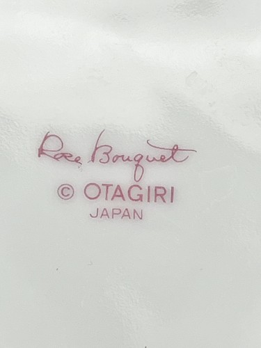 VTG Otagiri Heart Shaped Trinket Box Dish Porcelain Lidded Rose Bouquet Japan - Picture 8 of 8