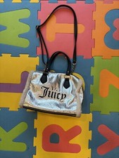 Vintage Juicy Couture Silver Metallic Leather...
