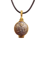 Guardian Angel St. Michael Russian Orthodox Reliquary Pectoral Amulet Pendant