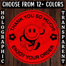 40 THANK YOU STICKERS 2" LABELS SEALS SHOP SMALL BUSINESS SCRATCH RESISTANT